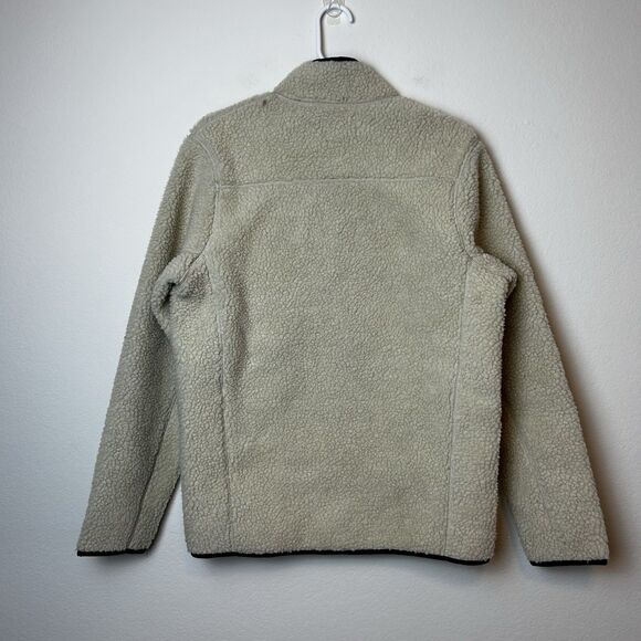 Eddie Bauer Jacket Men’s Small Ivory Chilali Faux Sherpa Outdoor Gorpcore Cabin - Picture 8 of 13